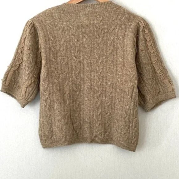 Brand New Maeve Short Sleeve Embellished Cardigan - Picture 9 of 12